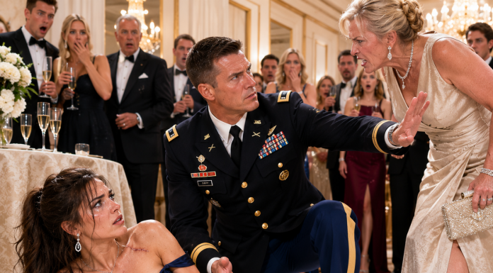 “Quit Faking It—Get Up and Help in the Kitchen!” My Mother Shouted as I Collapsed at Grandpa’s Memorial. Then Her Heel Pressed Against My Healing Deployment Wound—But Before I Could Stand, a JAG Major Stormed Across the Room and Said Something That Made My Mother Step Back