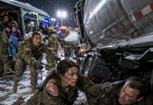 “Don’t Come Home for Christmas,” My Father Said Three Days before the Holiday because My Presence Might Overshadow My Brother. I Took the Night Shift Instead and Crawled beneath a Sliding Fuel Tanker to Save a Trapped Driver. Hours Later, Dad Saw My Torn Uniform on National Television—and the Wineglass Falling from His Hand Was Only the Beginning of What He Finally Learned.
