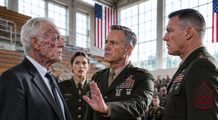“Keep your mouth shut, old man!” the furious Sergeant spat, pulling his fist back to strike my scarred face. I just stared back coldly. When you’ve survived the bloodiest battles of 1968, a school bully in uniform doesn’t scare you. But what the General did next left the entire arena in absolute, stunned silence…