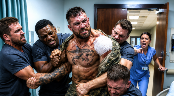 I Was the Only Nurse Willing to Enter the Injured SEAL’s Room After He Refused Everyone Else—Then I Saw the Shark Tattoo on His Arm, Whispered an Old Call Sign My Brother Had Written Years Ago, and the Man Everyone Feared Suddenly Looked at Me Like He Knew My Family