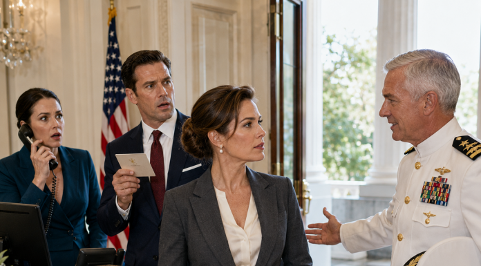 At a White House ceremony, my brother flashed his VIP pass. “You’re not getting in.” I quietly handed over my QR code. The hostess scanned it…Her face changed instantly. She turned to the Admiral: “Sir… she’s here.”