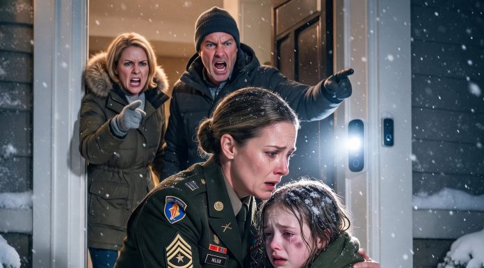 I Came Home From Base To Pick Up My Daughter In Time For Christmas. But When I Reached My Ex-Husband’s House, I Found Her Shivering Outside In -15°F Weather, Her Face Bruised And Her Hands Nearly Frozen. I Shouted, “What Did You Do To Her?” My Ex-Husband Just Shrugged. “She Needed To Learn A Lesson.” His New Wife Stood In The Doorway Without Saying A Word. I Called 911. But When One Of The Paramedics Saw My Ex-Husband, He Suddenly Went Pale And Pulled Me Aside. “MA’AM… THAT’S YOUR EX-HUSBAND? THEN THERE’S SOMETHING YOU NEED TO KNOW…”