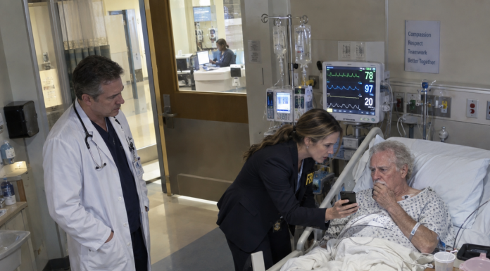 My son never missed a day at my hospital bedside after my heart attack. I believed I was lucky to have him. But one night, a federal agent appeared in my ICU room and whispered, “Whatever you do, don’t let him know you’re awake.” Then he played me something I was never supposed to hear.