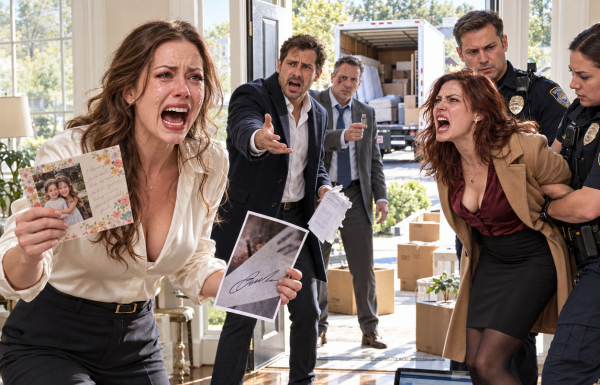 I told nobody about the house I bought. Then I left the state, checked my security cameras, and saw a moving truck in my driveway. I called the police.