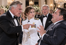 My Father-in-Law’s Honored Guest Mocked My Navy Uniform and Tugged at My Ribbon, While My Husband Asked Me to Stay Quiet—Then an Older Man Across the Table Asked for My Call Sign, and the Entire Country Club Learned Why “Tempest” Was a Name They Should Have Recognized
