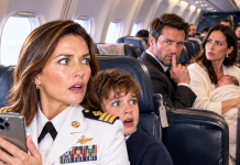 My 10-Year-Old Grabbed My Arm on the Plane and Whispered, “Mom… Dad’s Sitting Back There.” I Turned Around and Saw the Husband I Had Believed Gone for Four Years—Then He Put One Finger to His Lips, and I Realized He Wasn’t Shocked to See Us…