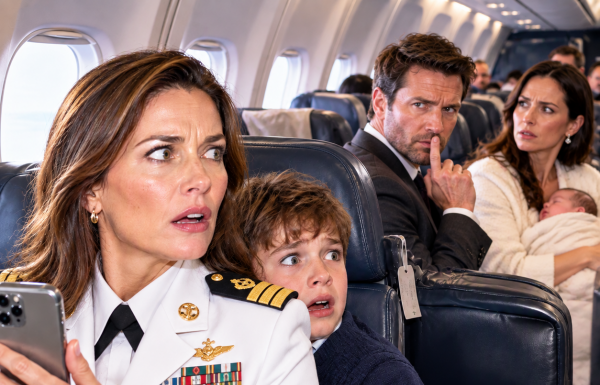 My 10-Year-Old Grabbed My Arm on the Plane and Whispered, “Mom… Dad’s Sitting Back There.” I Turned Around and Saw the Husband I Had Believed Gone for Four Years—Then He Put One Finger to His Lips, and I Realized He Wasn’t Shocked to See Us…