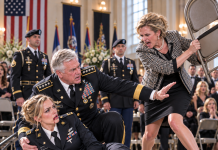 “You’re nothing but trash!” my wealthy stepmother screamed, striking me with a metal chair right on the military stage. My own father stood frozen as I collapsed in my dress uniform. But when the commanding General furiously intervened, his shocking revelation about my true identity left my arrogant family completely ruined…