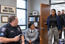 A rich mother demanded I be thrown in a cell for stopping her son from hurting a disabled kid. The school cop agreed, mocking my claim that my mom was an active-duty military commander. He confidently typed her name into the police computer, completely unaware that he just triggered a massive federal response…