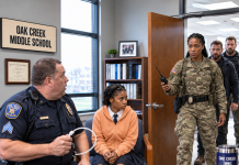 An arrogant officer laughed when I demanded my mom before he could lock me up. He mocked me for claiming she was in the Special Forces and smugly ran her ID. But when a classified federal warning locked down his entire system, his smirk vanished. Then, the heavy boots marched down the hall…