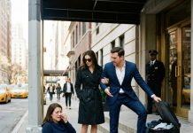Get off my pavement before security drags you away!” Bradley sneered, kicking my open suitcase into the street while his mistress smirked by his side. Eight months pregnant and dumped on the curb, I sobbed on the freezing concrete—completely unaware that a single phone call to my secret billionaire family was about to destroy his entire empire