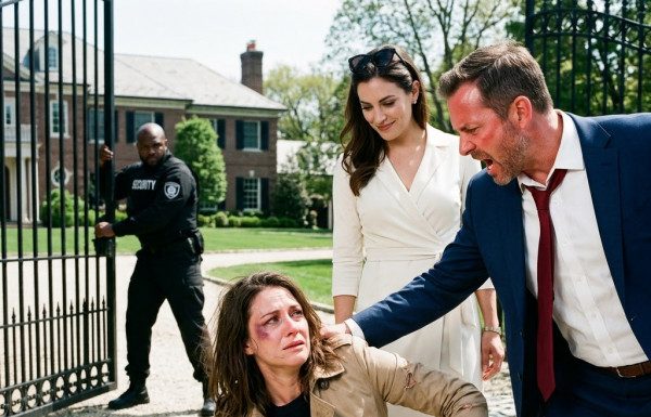 “You leave this estate with absolutely nothing, Clare!” My billionaire husband sneered, violently shoving me onto the gravel while his mistress watched with a cold smile. He threw me out bruised and penniless, unaware that my real family name would soon freeze the entire courtroom and dismantle his multi-million-dollar empire.