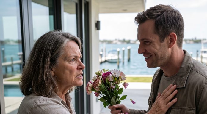 My millionaire sister found me sleeping under a bridge, homeless and exhausted, after my son stole my house and left me in the rain. She bought me a condo by the bay and gave me $5 million to rebuild my life. Days later, my son showed up smiling with flowers in his hands. My sister saw right through him—and so did I.