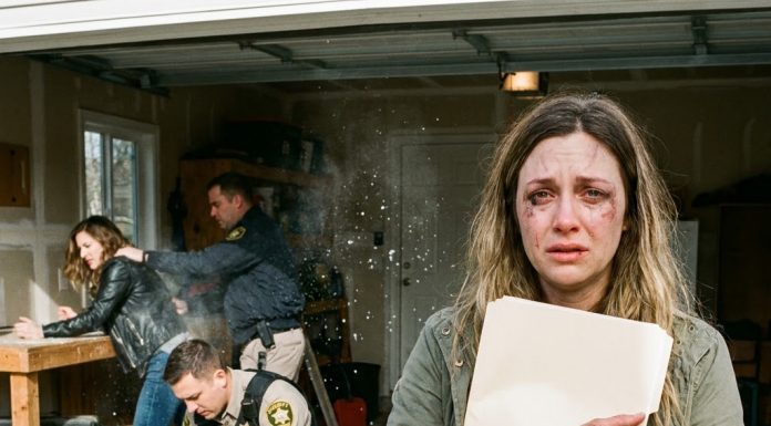 Give me that folder, Maya, or neither you nor that baby will leave this garage alive!” As deputies pinned David to the concrete, I clutched the forged files with bleeding hands, knowing the corrupt detective arrested behind him was just the first pawn in a horrific scheme targeting my newborn.