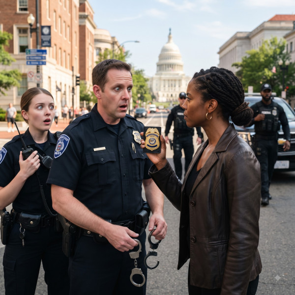 Woman_showing_badge_to_officer_2K_20260916203956