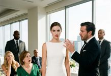 You’re done, Claire—walk out quietly or leave in cuffs!” My husband yelled after his wedding ring split my lip before his wealthy guests. He thought his security guards trapped me, never suspecting my hidden watch had already signaled federal agents to hijack their screens and expose his crimes.