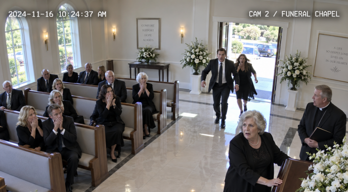 “Grandma,” a tiny voice whispered from inside the casket, “please don’t let Daddy know I’m awake.” My hands shook as I pulled my granddaughter out and reached for my phone, while footsteps suddenly thundered from the hallway outside. Then my son’s voice came through the door: “Mom, step away from the casket.”