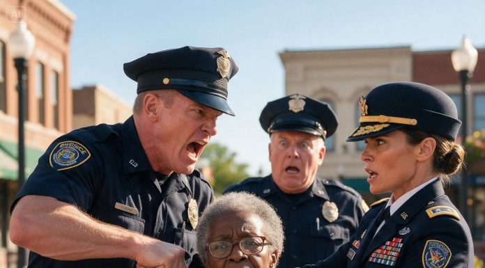 When a corrupt local officer dared to physically strike my sixty-eight-year-old mother in public over a fabricated lie, he had no idea that her daughter was an elite military commander standing just seconds away from changing his life forever.