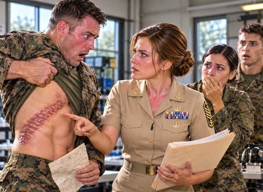 “Ever seen a real wound, ma’am?” The sergeant yanked his shirt up for the whole class. A long scar under his ribs. Twenty Marines laughed. “Bet you can’t even say what did that.” I looked once. The stitches. The angle. I answered him. “MA’AM… WHO TOLD YOU THAT?”
