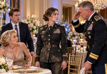 I Arrived at My Brother’s Engagement Dinner Straight From the Pentagon, still wearing my dusty uniform. My mother told me to stay out of sight, but the bride’s grandfather crossed the ballroom, saluted me, and called me the strategist who had saved his division.