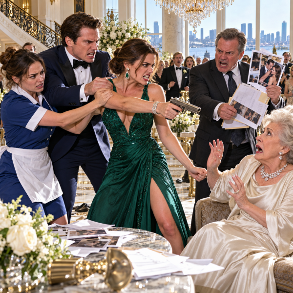Ballroom Showdown Amid Shattered Elegance