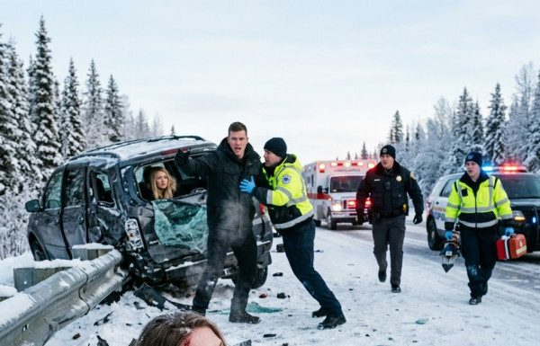 “Save Rachel first, she’s carrying my child!” my husband screamed, shoving the paramedic away while I lay bleeding in the frozen Alaskan snow, completely oblivious that this fatal wreck was merely the breaking point of my secret, pre-planned divorce and his impending downfall