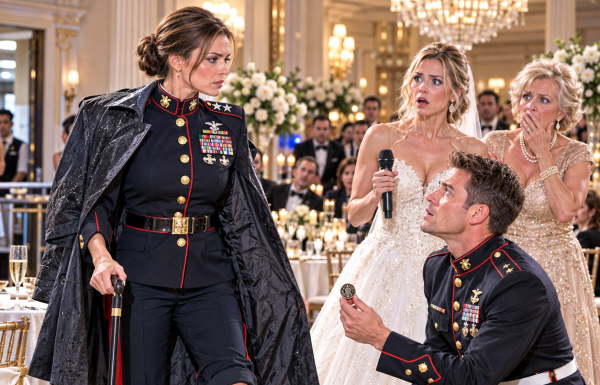 My Sister Mocked Me in Front of Her Entire Wedding Reception and Told Everyone I Was Just a Low-Level Security Worker — Then I Opened My Trench Coat, Revealed Two Stars on My Shoulders, and the Groom Dropped to One Knee When He Saw the Scar on My Leg…