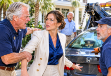 “GET THAT CAR OUT OF MY DRIVEWAY!” Dad Shouted, Grabbing My Arm as the Tow Truck Lifted My Old Honda. He Wanted Parking for His Navy Friends, Not His Daughter