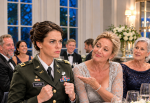 “You’ve Never Been on a Real Mission!” My Mother Mocked Me at My Brother’s Luxury Wedding, Then Pulled My Shawl Away to Embarrass Me. I Had Kept My Military Past Quiet for Twelve Years, but When the Bride’s Mother Saw the Scar on My Collarbone, Her Reaction Silenced Everyone.