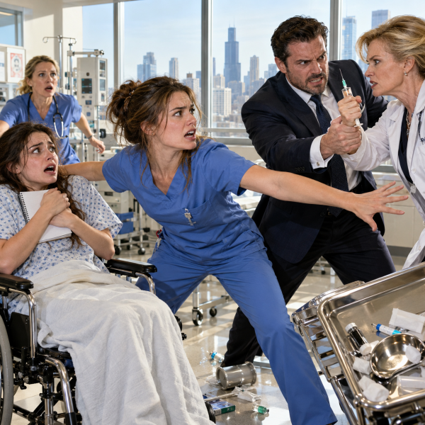 Cinematic Hospital Room Confrontation