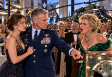 “Stay Out of the Photos,” My Stepmother Snapped at Dad’s Aviation Museum Gala, Grabbing My Arm in Front of 300 Guests. I Stepped Back Without Arguing, but When Her Four-Star Guest Noticed the Bullet-Damaged Helmet Behind Me, He Abandoned the VIP Photo Line—and Said One Name Nobody Expected.