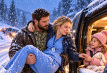 A Navy SEAL Pulled Me From a Snowbank and His Daughter Begged Me to Stay the Night—Then a Navy SEAL Took Me Home, His Little Girl Pointed at an Old Helicopter Photo, and One Word From Her Made Him Realize I Was the Woman Who Had Changed His Life Five Years Earlier