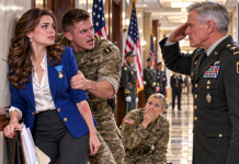 “You Don’t Belong in This Hallway,” the Lieutenant Told Me as He Pushed My Shoulder Into the Wall. I Was Only Trying to Deliver a Fallen Soldier’s Photograph. Then the General Arrived, Stopped in Front of My Scattered Papers, and Did Something His Entire Staff Had Never Expected.