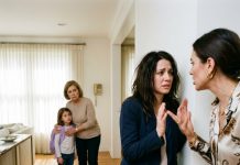 Sign that guarantee or we will strip you and your brat of everything!” my sister’s ruthless backer barked as she shoved me against the wall while Mom held my weeping daughter back, completely unaware that my hidden holding company was about to seize their entire empire