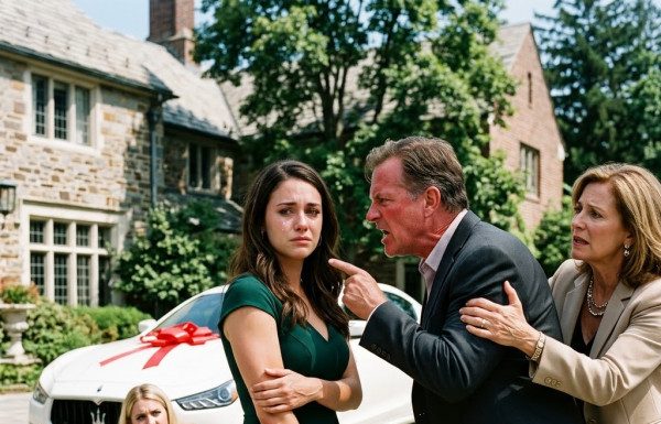 “You’re dead to this family if you utter a word!” My father screamed, pointing in my face after scratching my arm during our fight over the luxury car bought with my stolen inheritance. I bled on the driveway, but he didn’t know Grandma’s lawyer was already holding the eviction notice.
