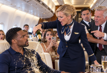 I Was Sitting Quietly in First Class When a Flight Attendant Poured Champagne All Over Me and Told Me I Didn’t Belong There—But When I Made One Phone Call, Her Face Turned Pale as She Discovered Who Owned the Airline.