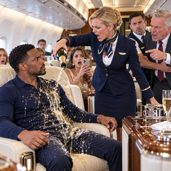 First-Class Champagne Confrontation