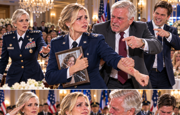 My millionaire father publicly humiliated me and ordered security to throw me out of his luxury gala, claiming my military career was a joke. But he didn’t expect a 4-star General to crash the party, stop the guards, and reveal a classified secret that instantly shattered his pride…