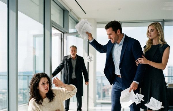 Sign the divorce papers and get out, you pathetic nobody!” Ethan screamed, violently hurling the contracts at my bruised arms while his mistress watched smugly—completely unaware that I was holding my breath, guarding my baby, and waiting for my billionaire uncle standing in the doorway to crush his empire.