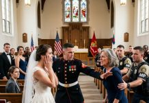 “Every single dollar you wired went into my pocket, Captain!” As my fiancé shielded me from my mother’s brutal assault at the altar, I clutched my bleeding face in horror, unaware that this violent ambush would soon expose eighty thousand dollars in stolen military funds and a forged mortgage at federal court