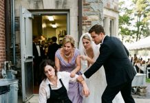 “Get back inside and stay by the trash where you belong!” My brother twisted my bruised arm, shoving me to the concrete while my sister snarled in her gown. They treated me like dirt, oblivious that the entire luxury wedding was funded by my company—and in five minutes, I pulled their plug.