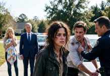 You should have died in that wreck, Maya!” Caleb snarled as police pinned him against the smashed hood, unaware I was still recording while my ruthless father watched in cold silence, oblivious that the FBI was already raiding his mansion for poisoning my mother.