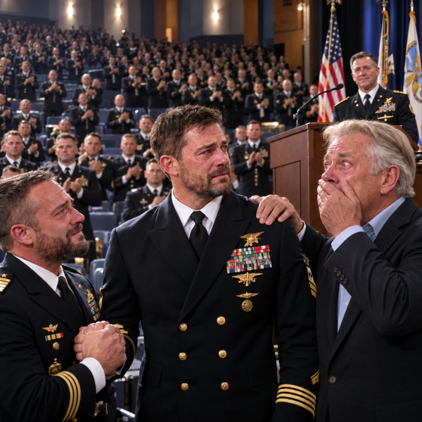 Tearful Naval Ceremony Moment