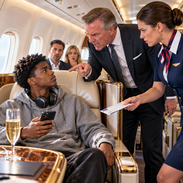 Tense Confrontation in First Class (1)