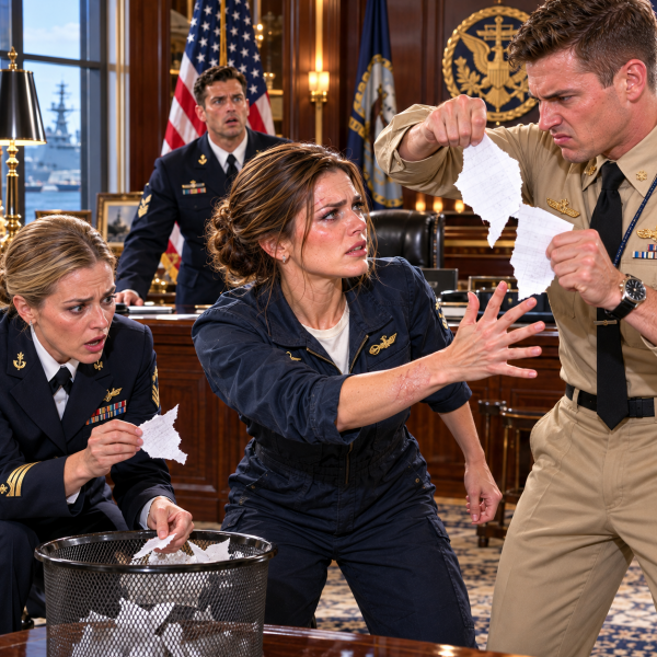 Tense Naval Office Confrontation