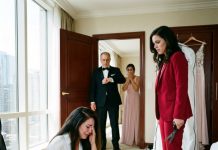 You started it, Marin, now stop crying and clean up this mess!” Dad sneered as my sister stood over me with tailoring shears and my severed hair on the floor. He didn’t care that my scalp was bleeding, but he had no idea my hidden camera caught everything—and the entire reception is about to watch.