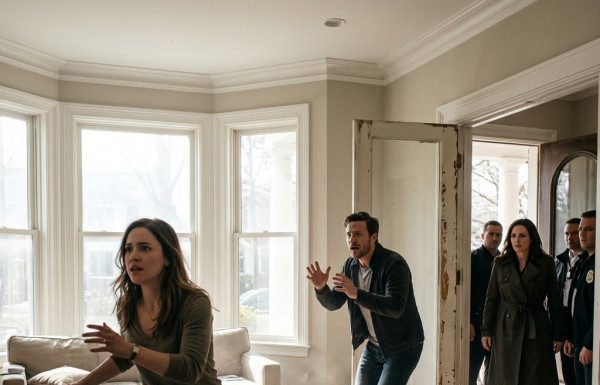 “Drop the drive or Lily won’t survive the night!” my husband screamed as papers scattered across our floor. I bolted in sheer terror, unaware his deceased heiress was stepping through the door with an armed squad to expose the four-million-dollar syndicate trap set directly on my name.