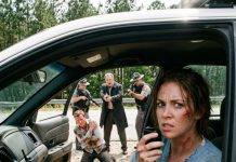 “Open the damn door, Maya, or I’ll bury you right here!” Detective Miller snarled, his service weapon drawn, unaware that from inside his locked cruiser, bloodied and terrified, I was already broadcasting his cartel confession live across the state police frequency while my treacherous husband knelt bleeding in the dirt.
